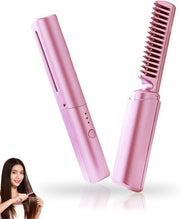 Nuovo kit per la cura dei capelli, stazione di stile e di cura capelli a raggio laser, 2-in-1 tool per lo stile dei capelli rapido, dispositivo portatile per tutti i tipi di capelli (rosso)