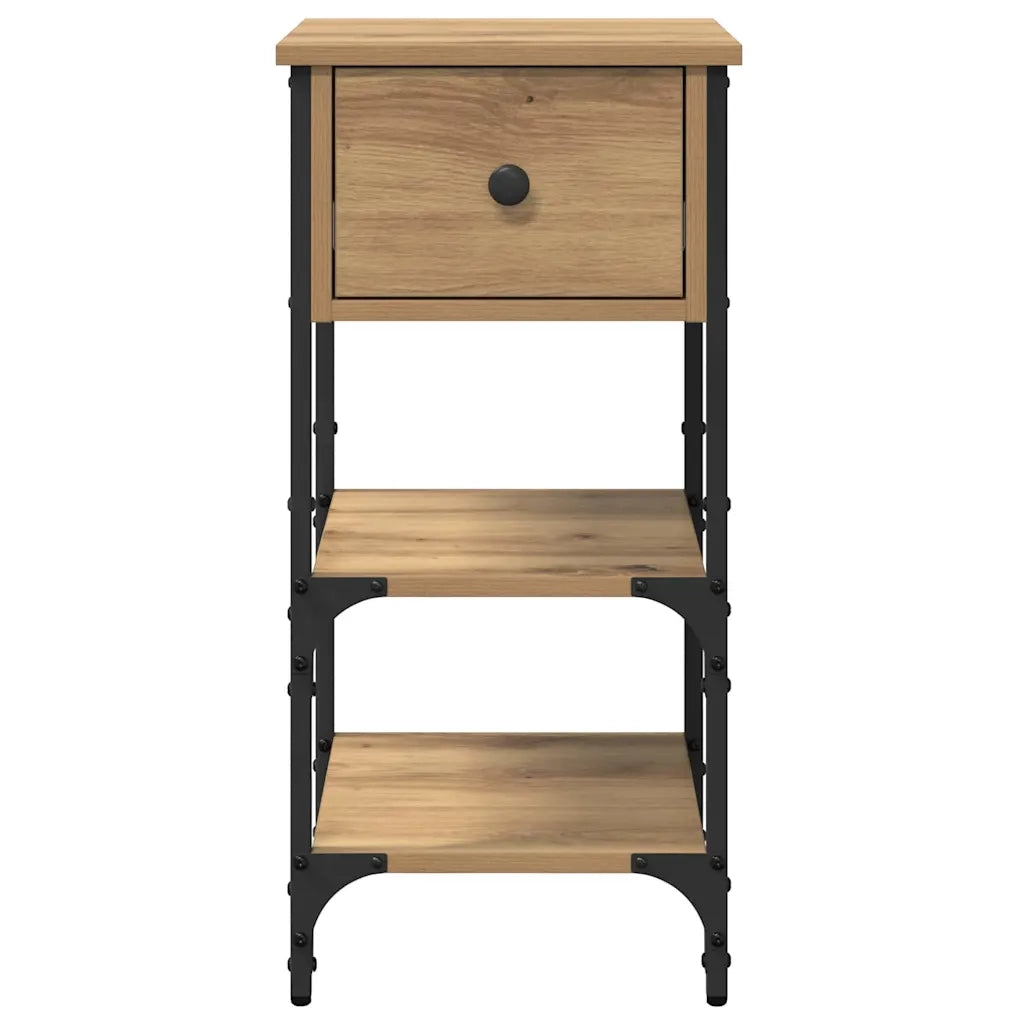 Set di 2 Comodini | Armadio da Notte | Mobiletto da notte con cassetto Marrone 33.5 x 36 x 70 cm