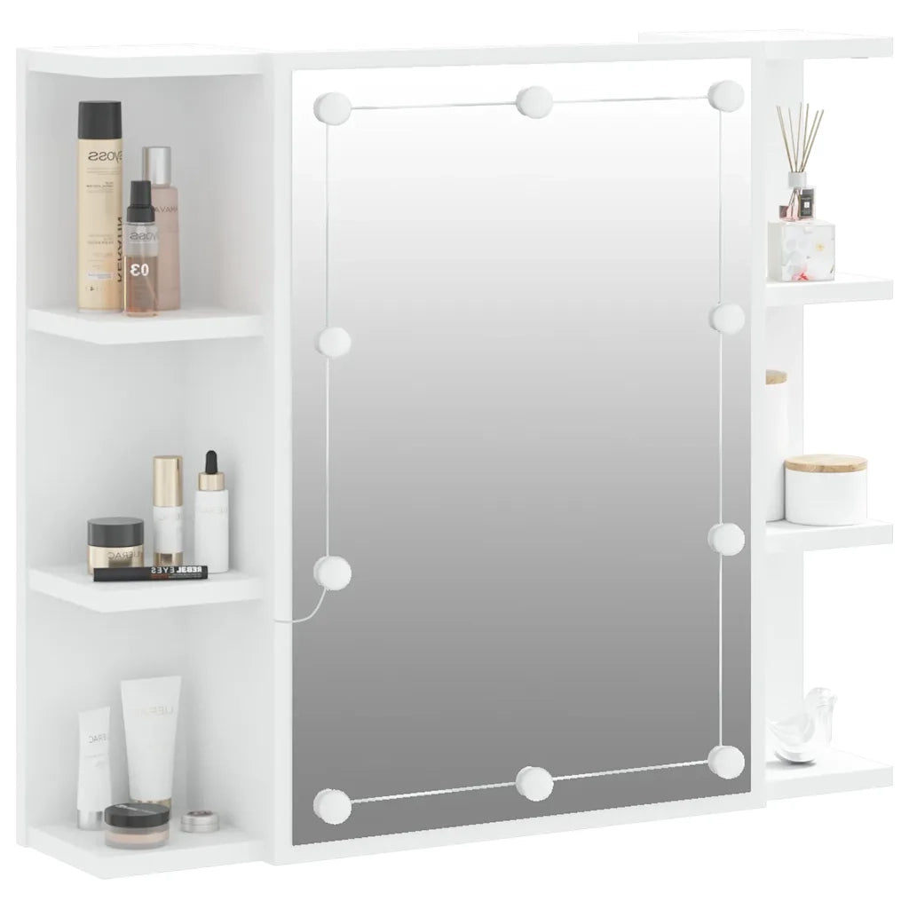 Mobile a Specchio | Armadio da bagno con LED Bianco 70x16,5x60 cm
