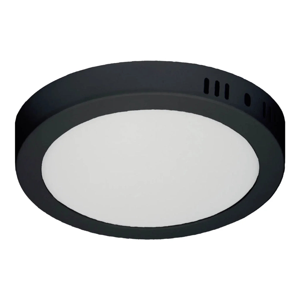 LÚZETE - DOWNLIGHT LED SUPERFICIE CIRCOLARE 24W 3000K-6000K Ø 29,5 CM NERO