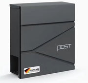 Borsa Postale Moderna con Compartimento Giornali – Chiusura Fissa – Inserimento C4 – Antracite
