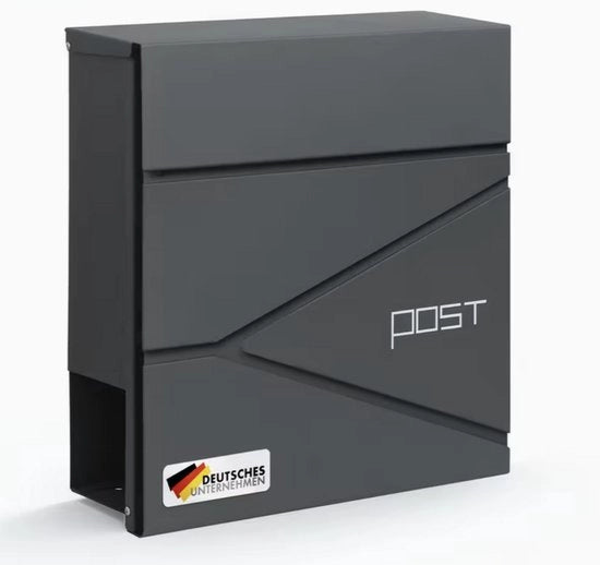 Borsa Postale Moderna con Compartimento Giornali – Chiusura Fissa – Inserimento C4 – Antracite