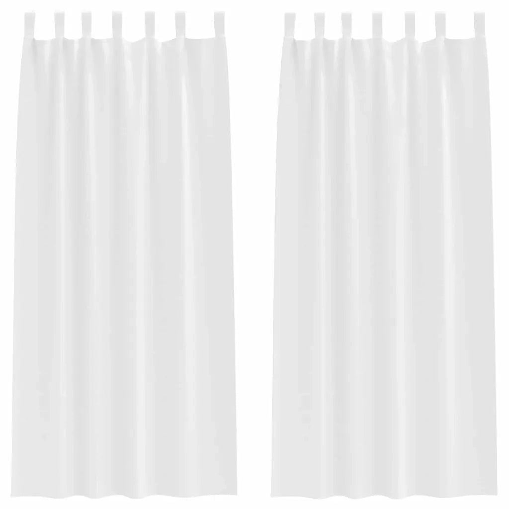 Tende Blackout con Anelli 2 pcs Bianco Puro 245 x 140 cm 4107606