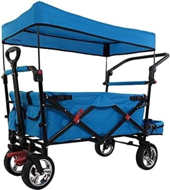 Carriolo per Bambini - Carriolo con Manubrio da Trascinamento - Blu