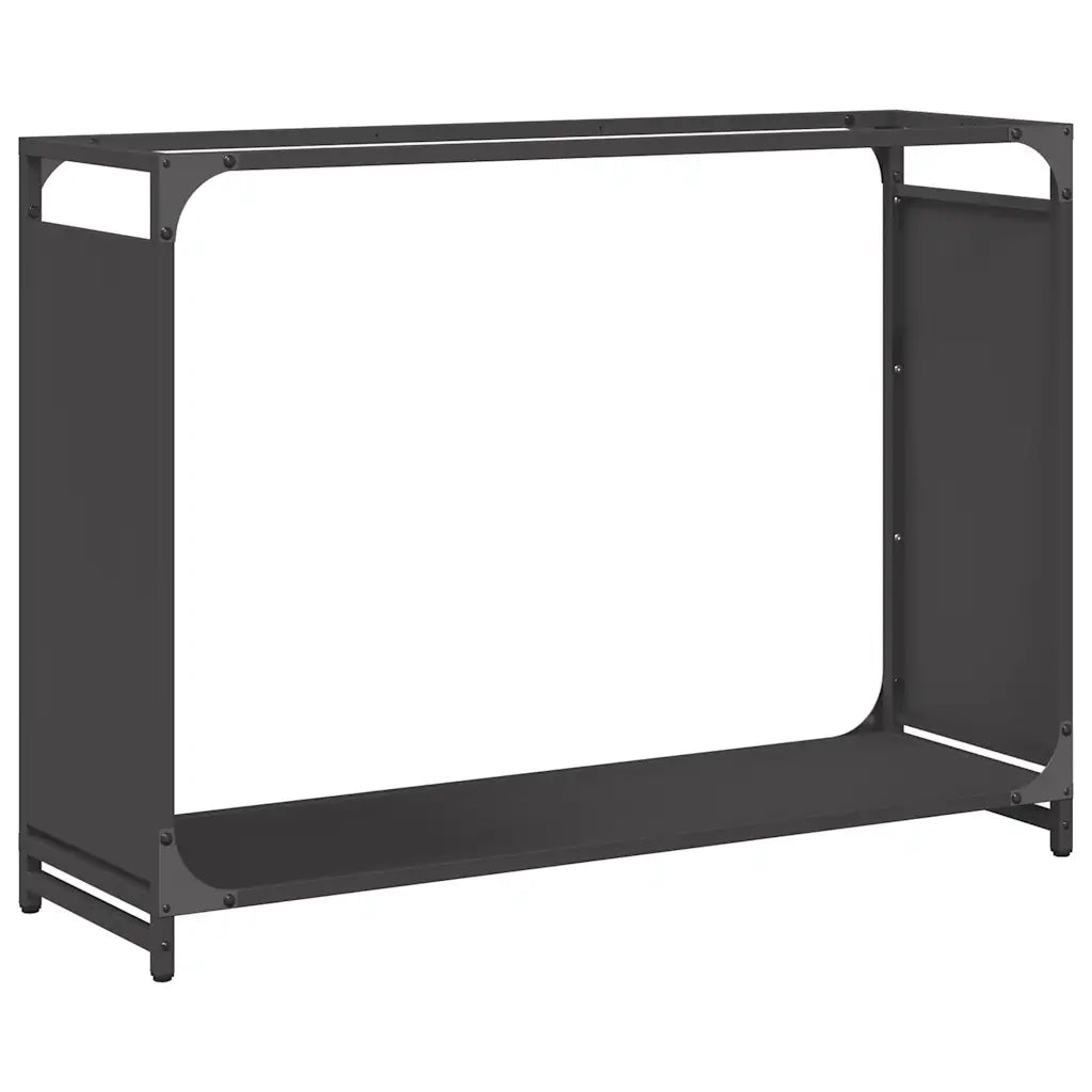 Rastrelliera per Legna da Ardere Nera 90x28x65 cm CFW2586161