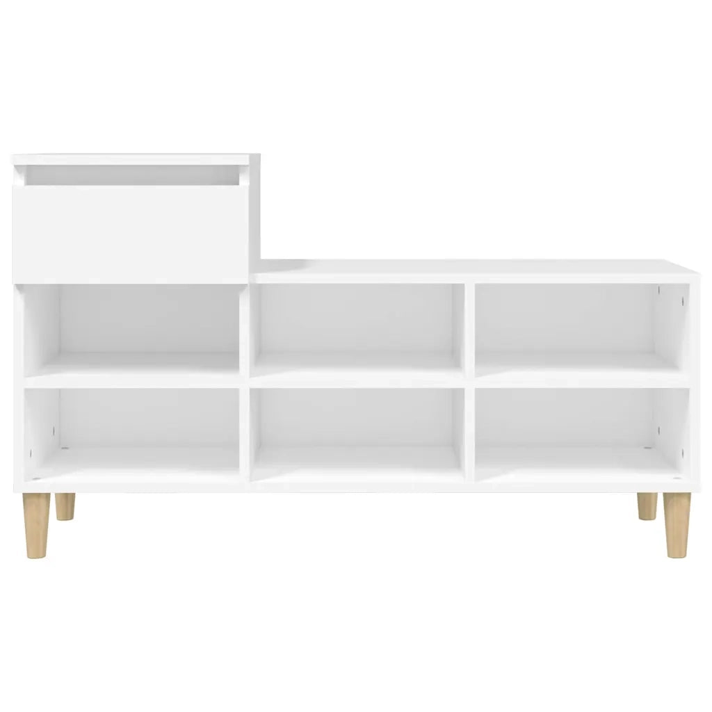 Scarpiera Bianca 102x36x60 cm in Legno Multistrato cod mxl 49560