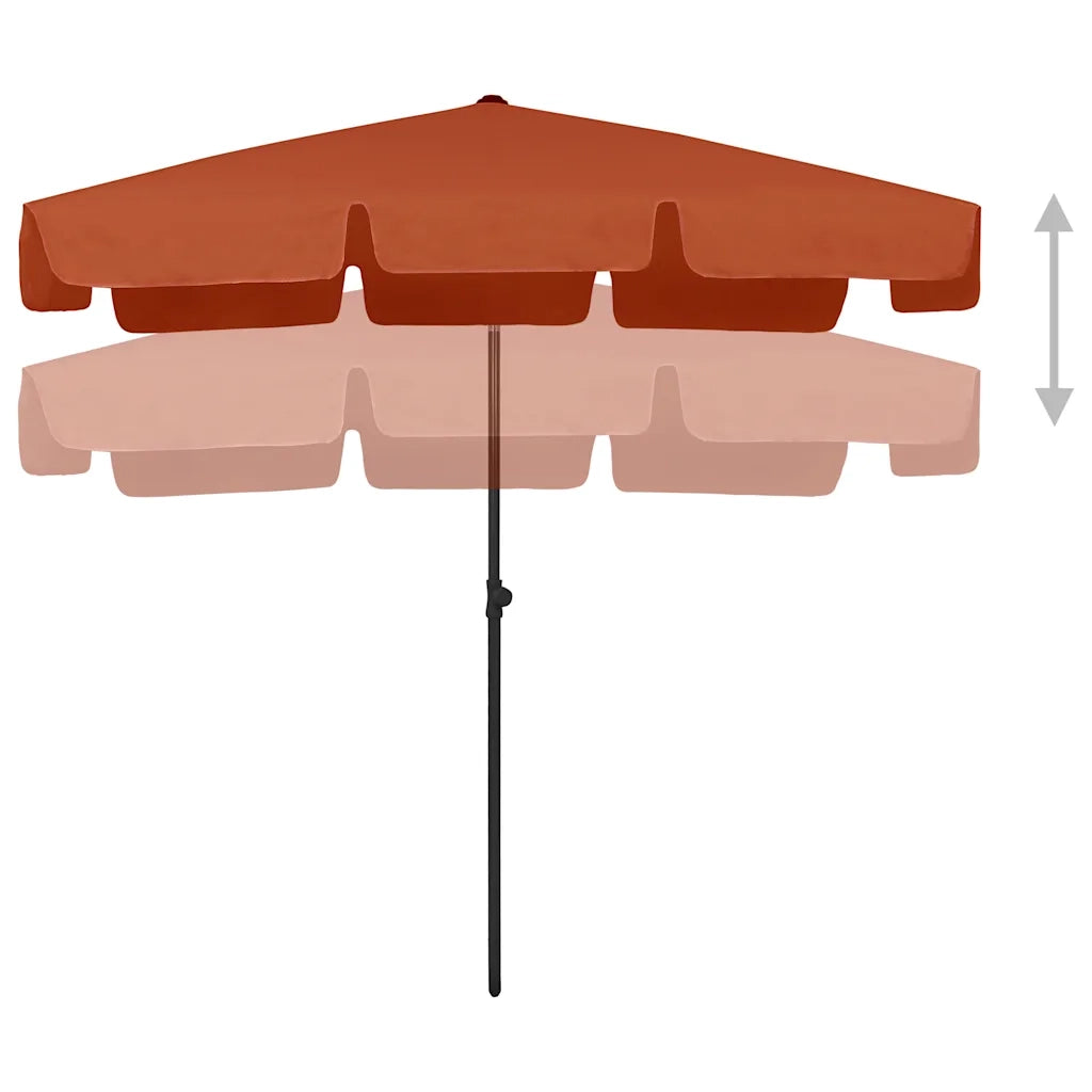 Ombrello | Parasolne da Spiaggia Terracotta 200x125 cm