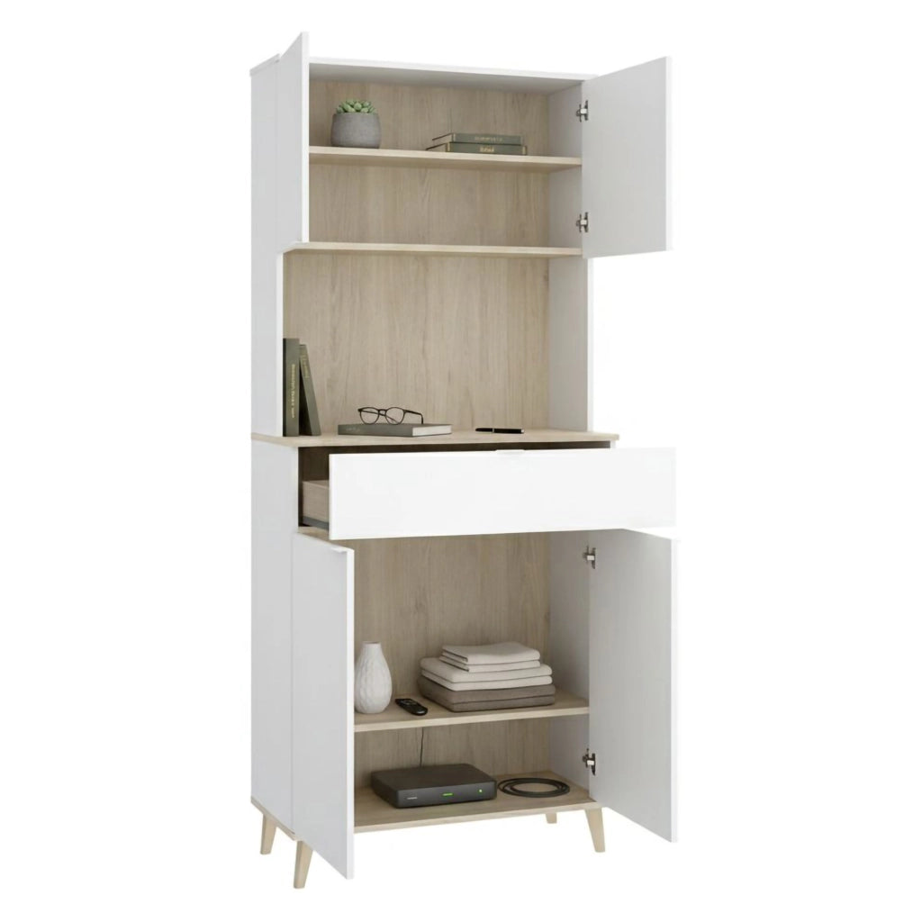 Madia Findlay, Credenza un Cassetto, 40x60x191h cm Bianco