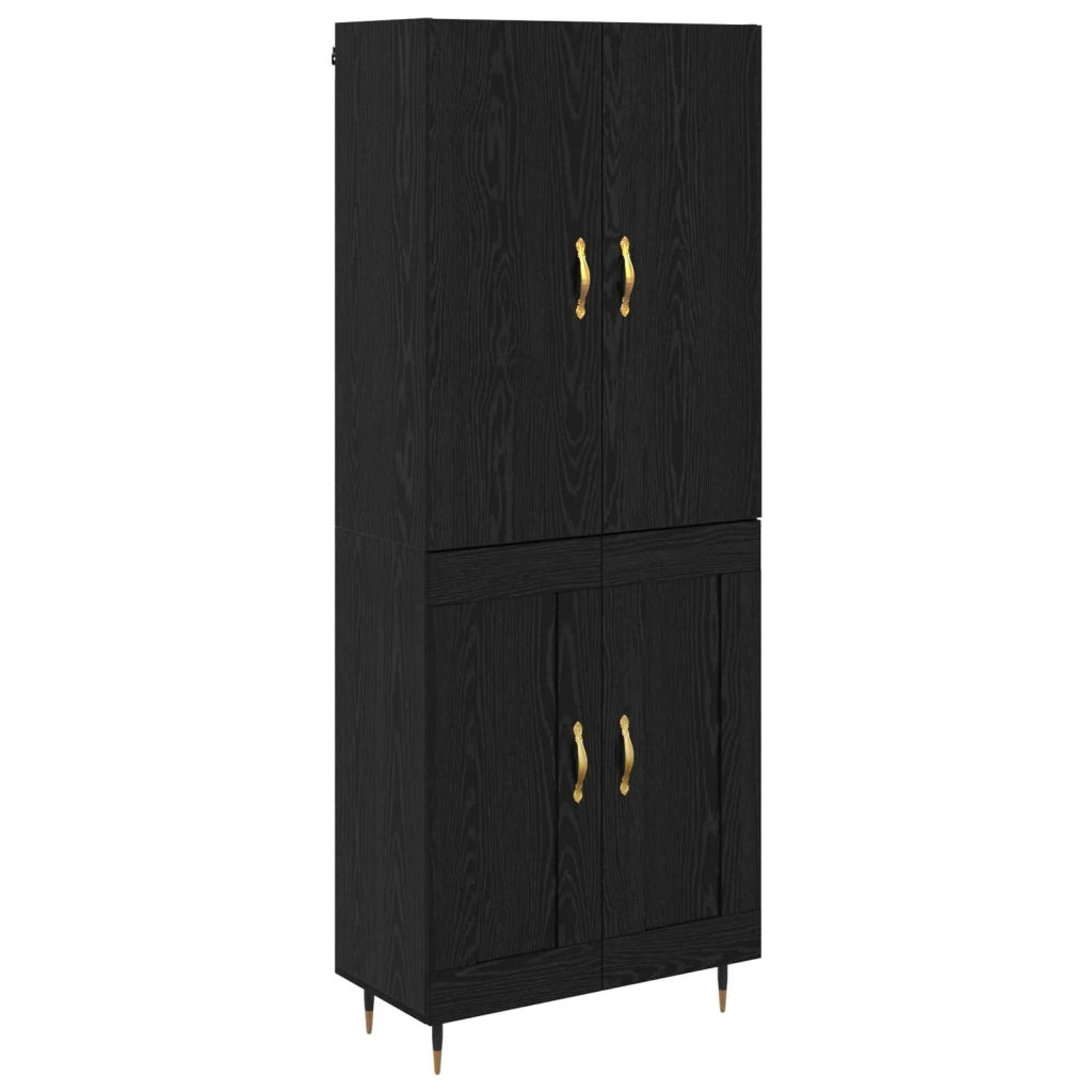 Credenza Rovere Nero 69,5 x 34 x 180 cm Legno multistrato 3416271