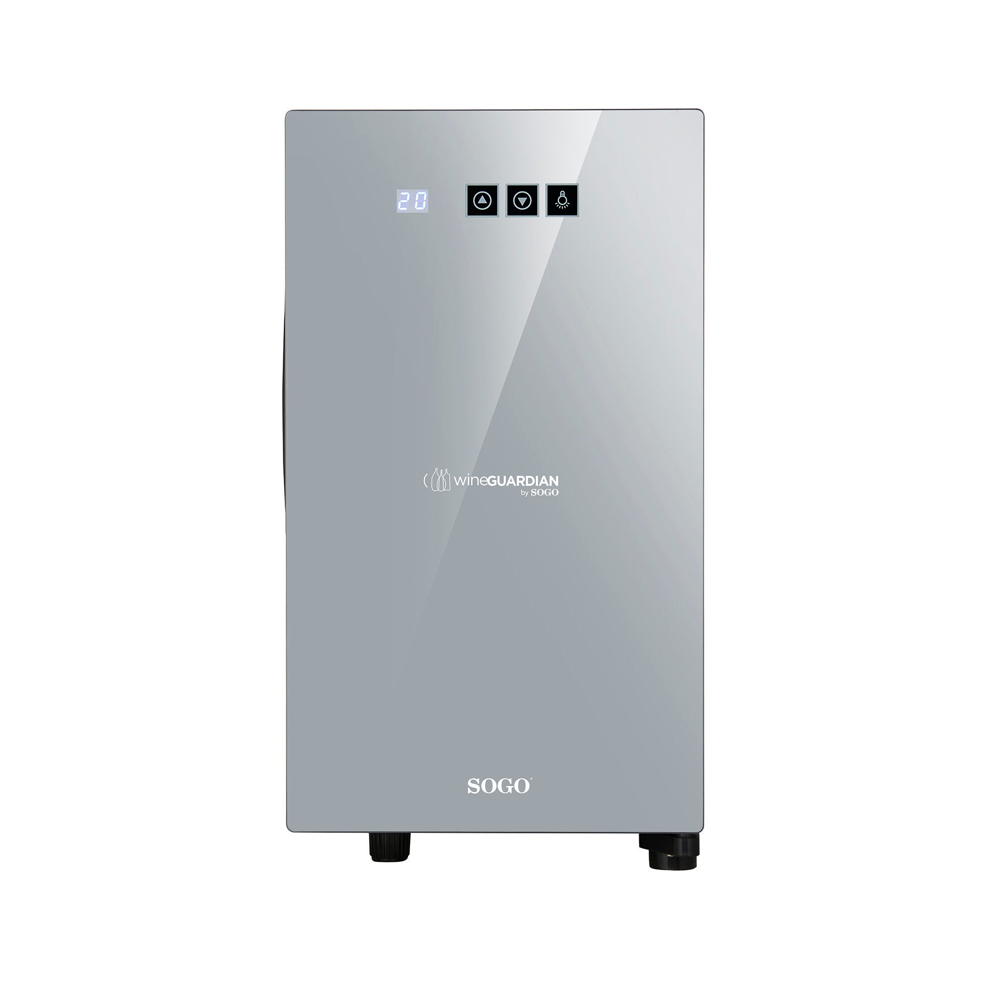 SOGO Cantinetta Vino 8 Bottiglie 23L con Ripiani Cromati e Display LED Touch