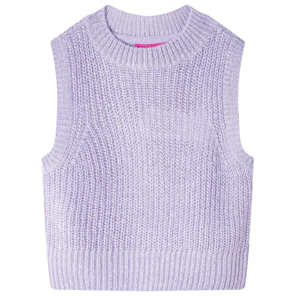 Gilet da Bambina Lavorato a Maglia Lilla Chiaro 104cod mxl 108461