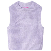 Gilet da Bambina Lavorato a Maglia Lilla Chiaro 104cod mxl 108461
