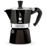 Bialetti Moka Express Monogram Caffettiera 3 Tazze Alluminio Nero Opaco e Oro Lucido