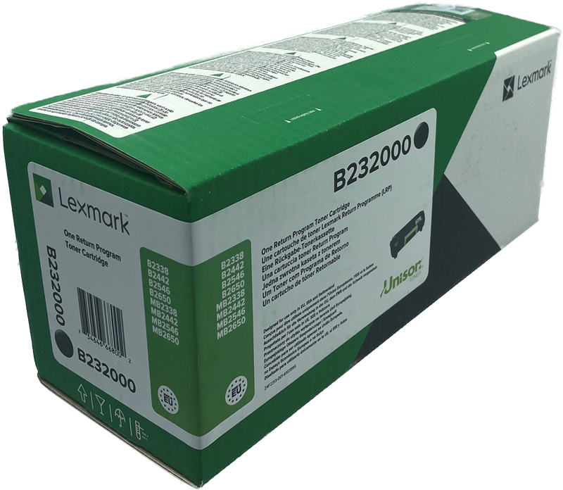 ORIGINAL Lexmark toner nero B232000 B/MB2338/2442/2546/2650 ~3000 Seiten Toner