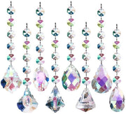 Decorazione per Interno/Esterno - 8 pezzi - Hanger a Cristalli - Prisma di Vetro - Decorazione per la Casa - Decorazione con Luce - Adatto per Bicchiere e Vasellame