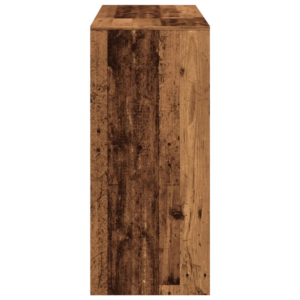 Tavolo Bar con Ripiano Legno Antico 124x46x103,5 cm Multistrato