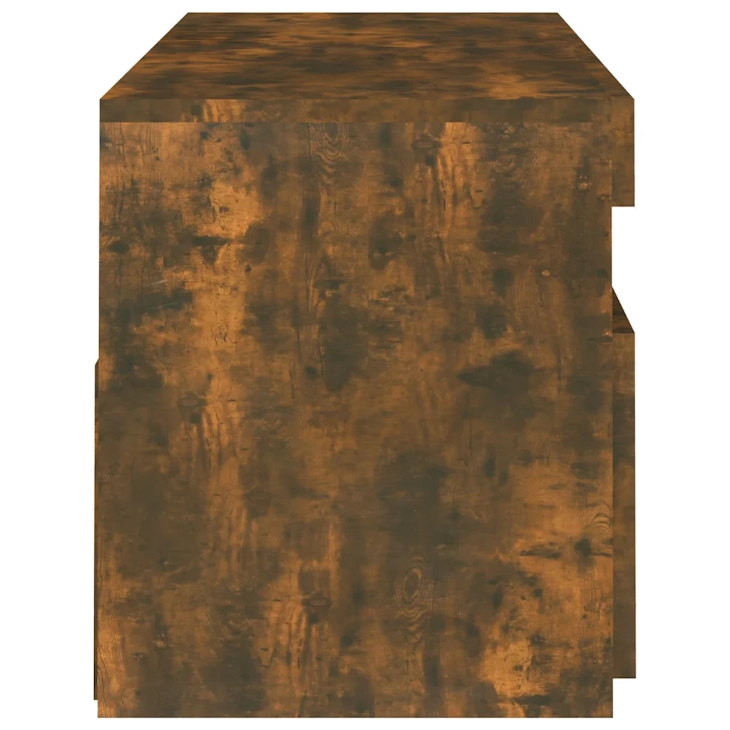 Mobile Porta TV con Luci LED Rovere Fumo 120x35x40 cm 815672