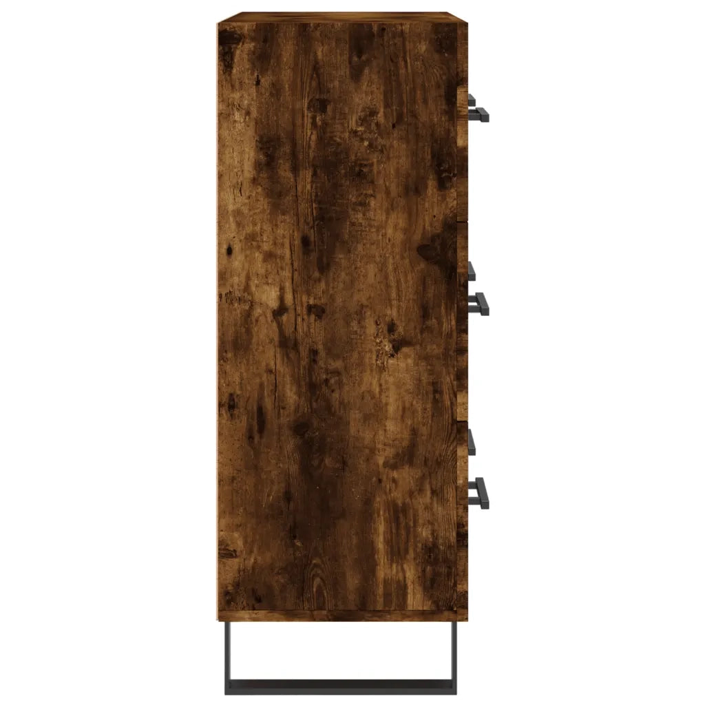 Credenza Rovere Fumo 69,5x34x90 cm in Legno Multistrato 827881