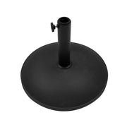 Base Ombrellone Inclinabile 16kg in Cemento Nero Rotonda da Giardino
