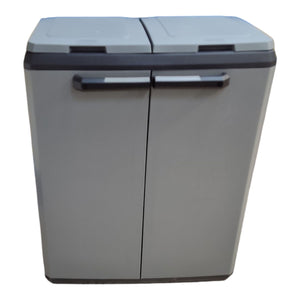 ARMADIO PLASTICA RACCOLTA DIFFERENZIATA 68X39X85 KETER SPLIT BASIC GRIGIO