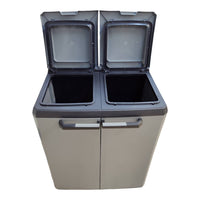 ARMADIO PLASTICA RACCOLTA DIFFERENZIATA 68X39X85 KETER SPLIT BASIC GRIGIO