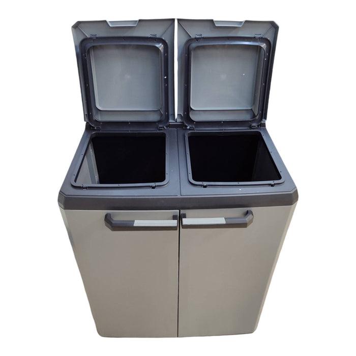 ARMADIO PLASTICA RACCOLTA DIFFERENZIATA 68X39X85 KETER SPLIT BASIC GRIGIO