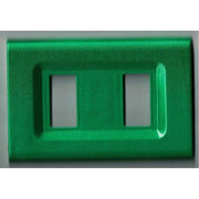 Trade Shop - Placchette Placche In Abs Serie Magic Elite Bticino Compatibili Color Copriprese - Verde Metallizzato -4 Fori     -