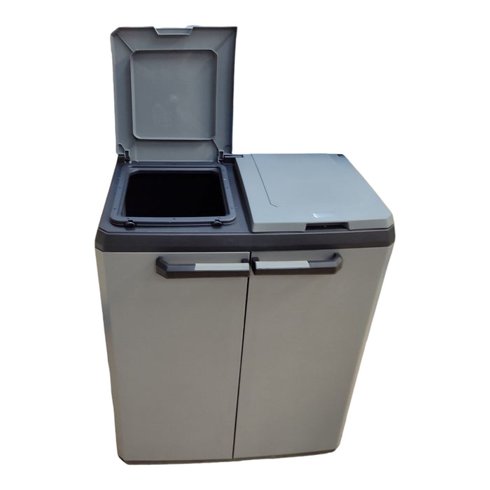 ARMADIO PLASTICA RACCOLTA DIFFERENZIATA 68X39X85 KETER SPLIT BASIC GRIGIO