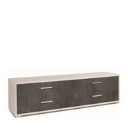 Mobile 4 Cassetti Kit Ossido Bianco cm 179x47x50h - Sarmog