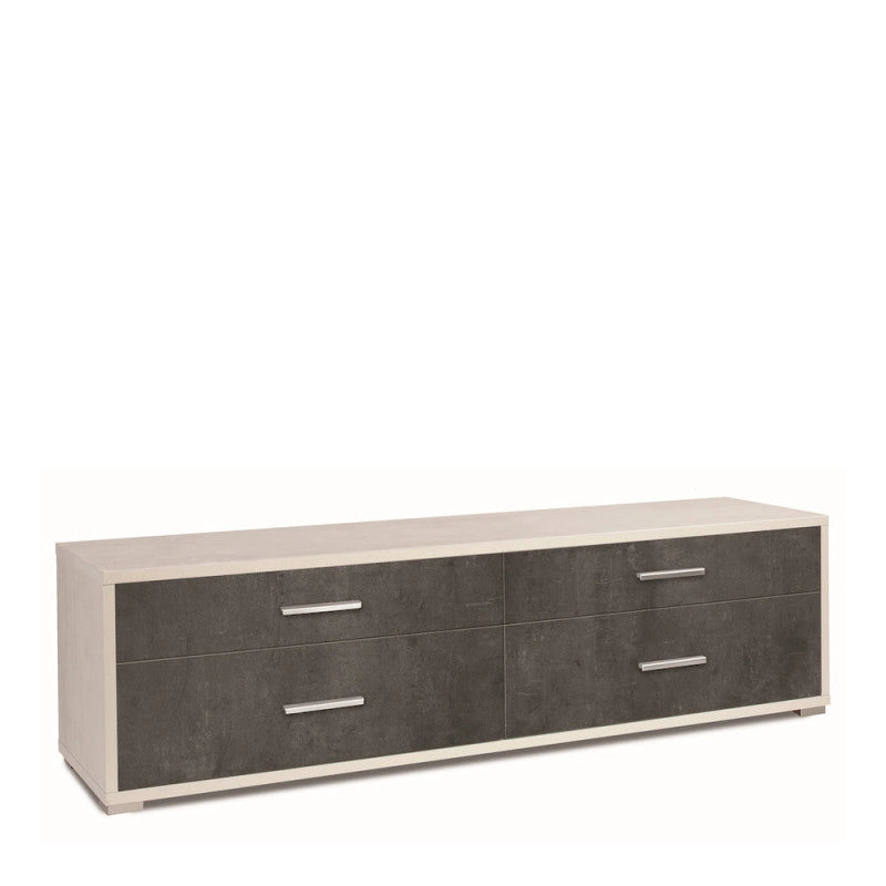 Mobile 4 Cassetti Kit Ossido Bianco cm 179x47x50h - Sarmog