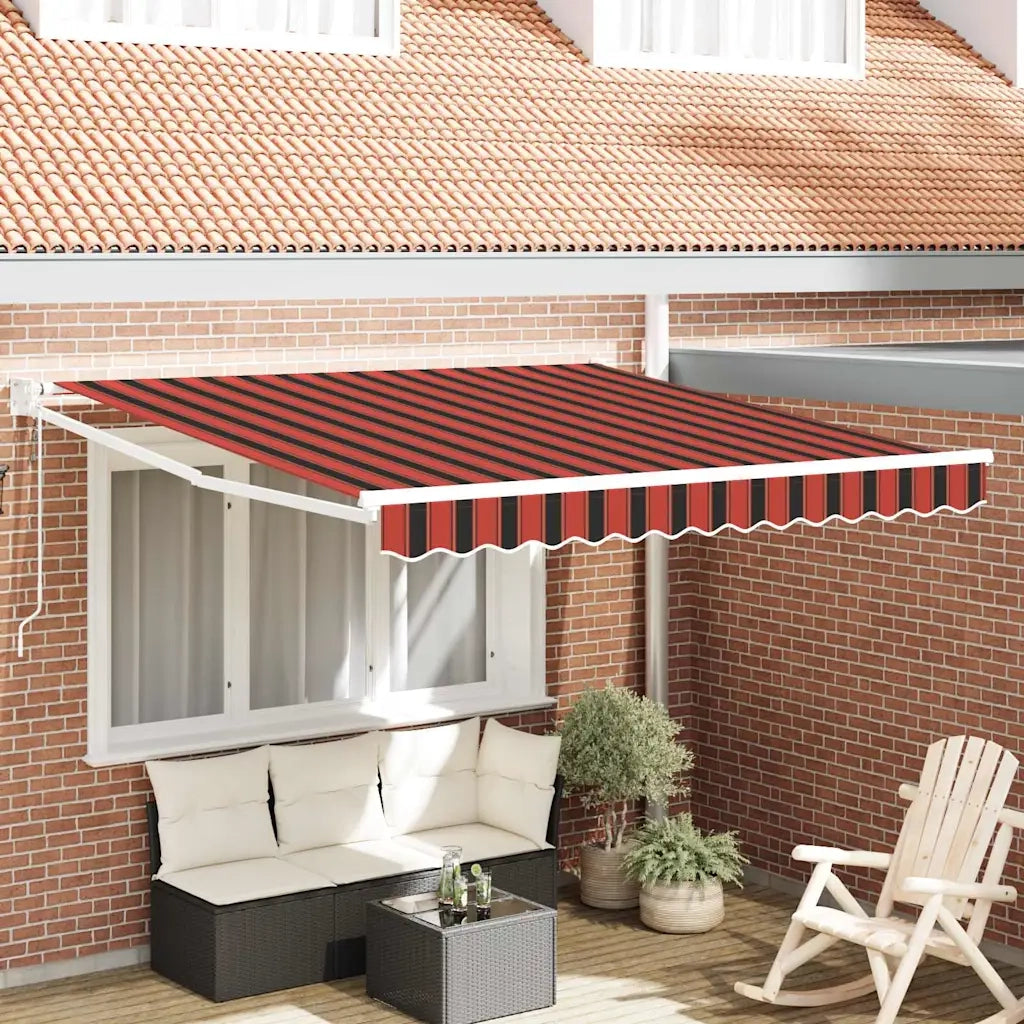 Tenda Retrattile Arancione e Marrone 300 x 250 cm 3329946