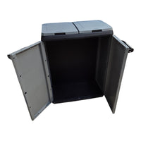 ARMADIO PLASTICA RACCOLTA DIFFERENZIATA 68X39X85 KETER SPLIT BASIC GRIGIO