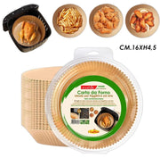 CARTAFORNO PER FRIGGITRICE AD ARIA TONDA 16X4,5CM BIODEGRADABILE