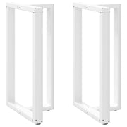 Set di 2 gambe regolabili per tavolo da bar a forma di T 60 x 35 x 100 cm design moderno acciaio bianco 02_0057355