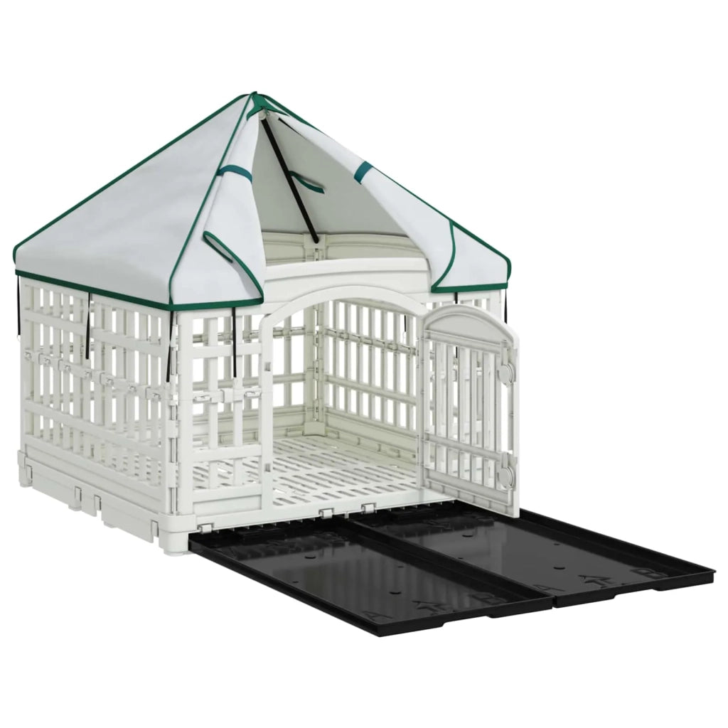 Pannello per cani a 4 sezioni con tetto 177,5 x 154,5 x 112 cm 42027222