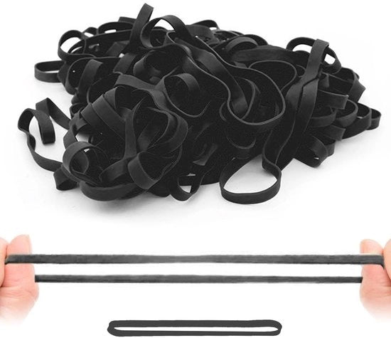 Bande di Gomma 30 Stuks - Bande Elastiche Resistenti - 20 x 1 cm - Elastico Naturale - Per Ufficio/Scolastico - Elevata Elasticità - Elastici
