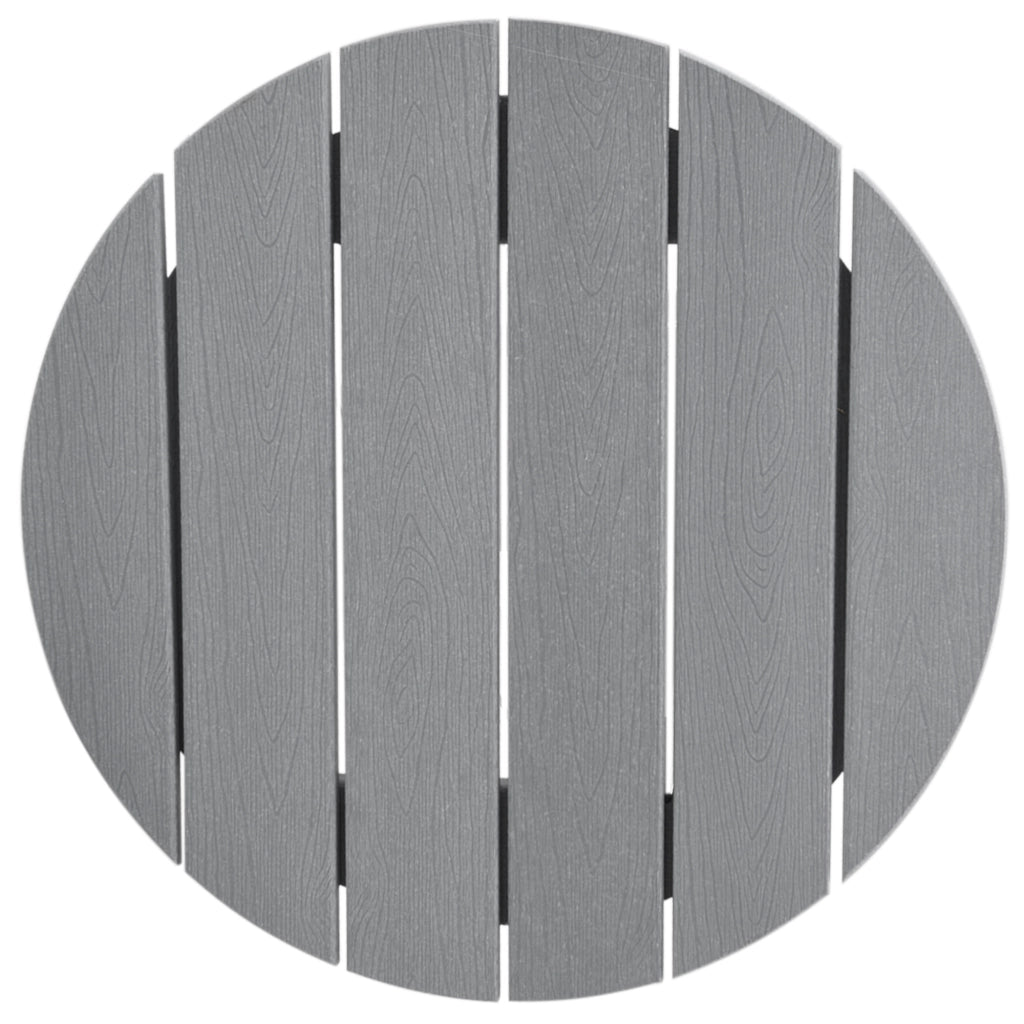 Set Bar da Giardino  3 Pezzi Grigio Chiaro HDPE