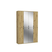 Armadio BODITE – 8 porte con specchi – Rovere chiaro