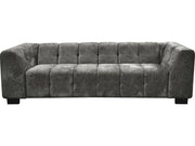 Divano dritto di design in tessuto ciniglia 3 posti "Foch" - Grigio