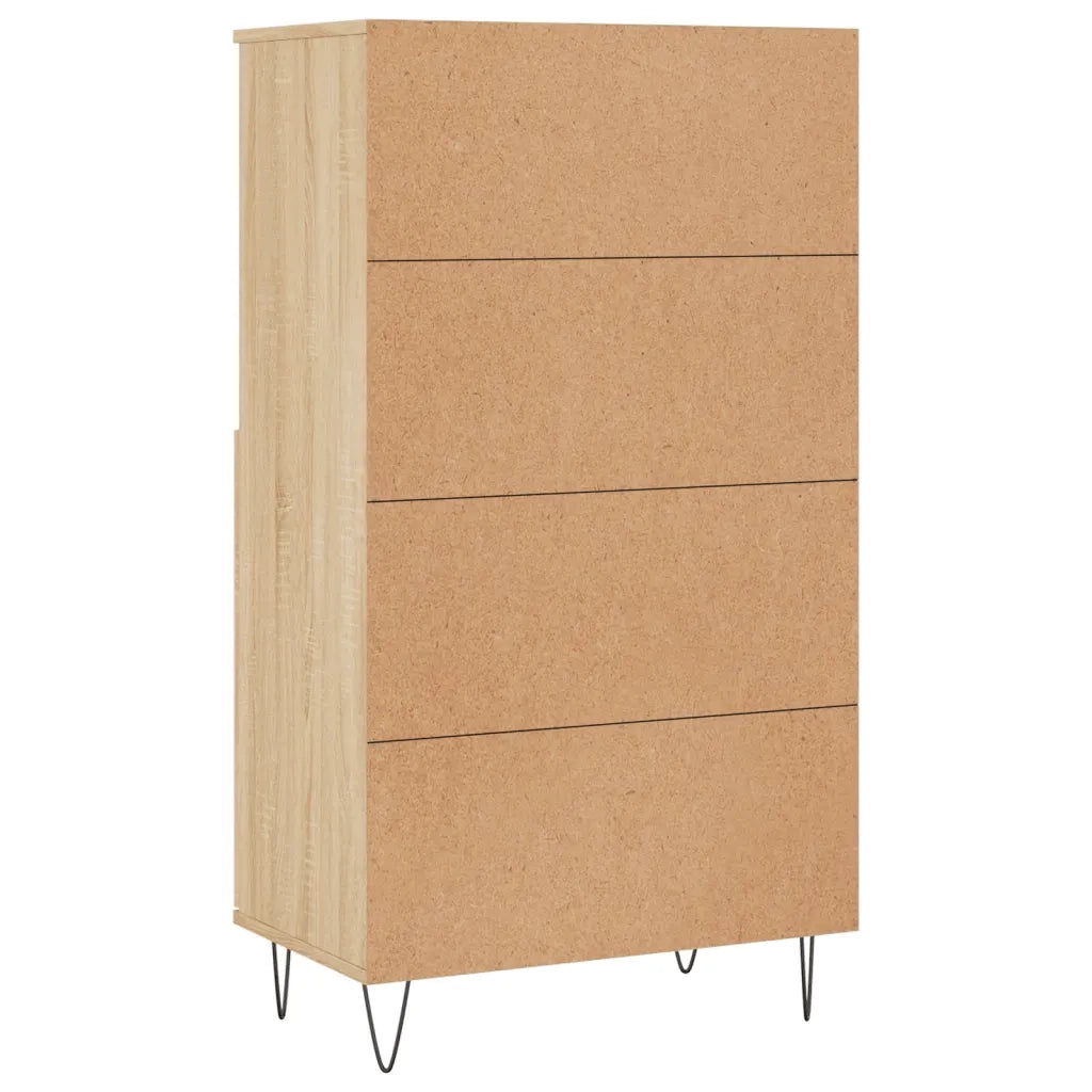 Credenza-Buffet-Armadio da cucina Rovere Sonoma 60x36x110 cm in Legno Multistrato 853051