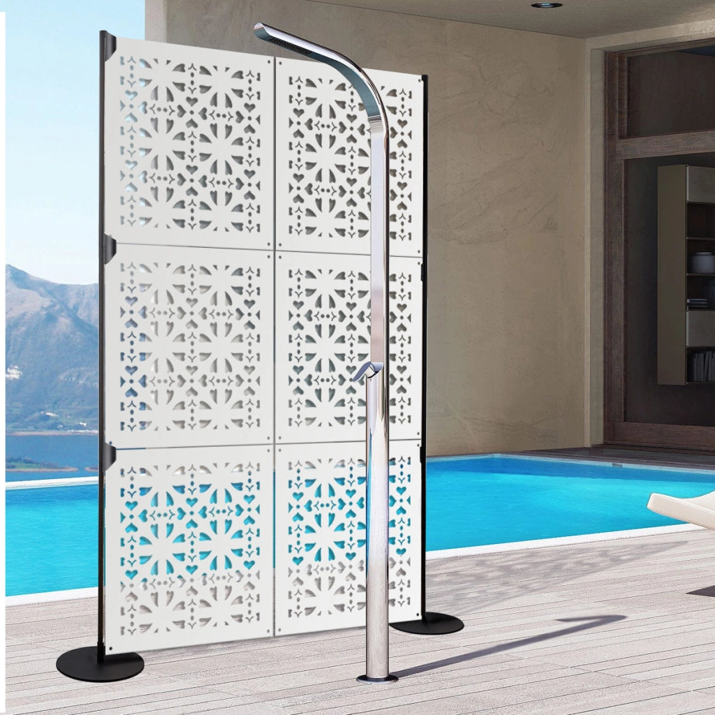 SHAPE - Pannello in PVC traforato - Parasole Colore: bianco, Misura: 98x98 cm