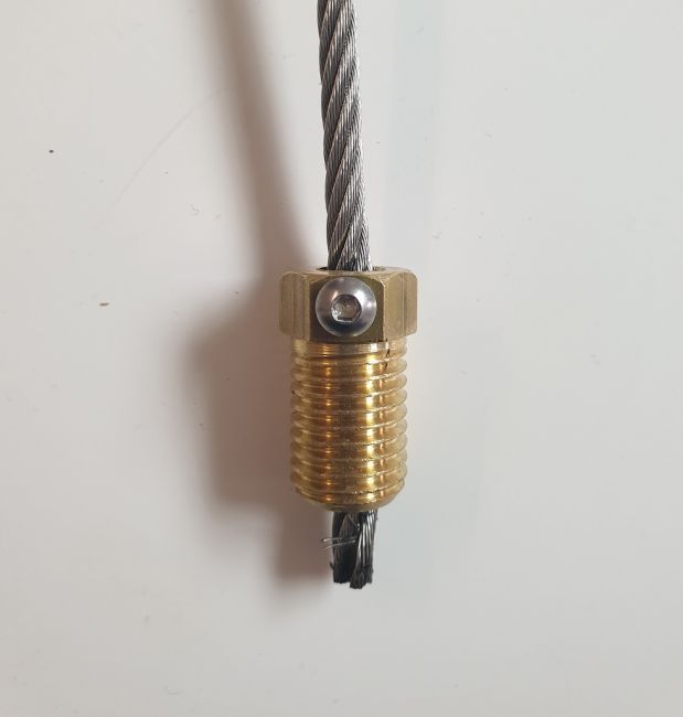 Tendifilo con cappuccio di rifinitura per tende 3000 con cavetto guida in acciaio - Colore Bianco 9010