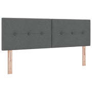 Letto a Molle con Materasso & LED Grigio Scuro 160x200 cm Tessuto