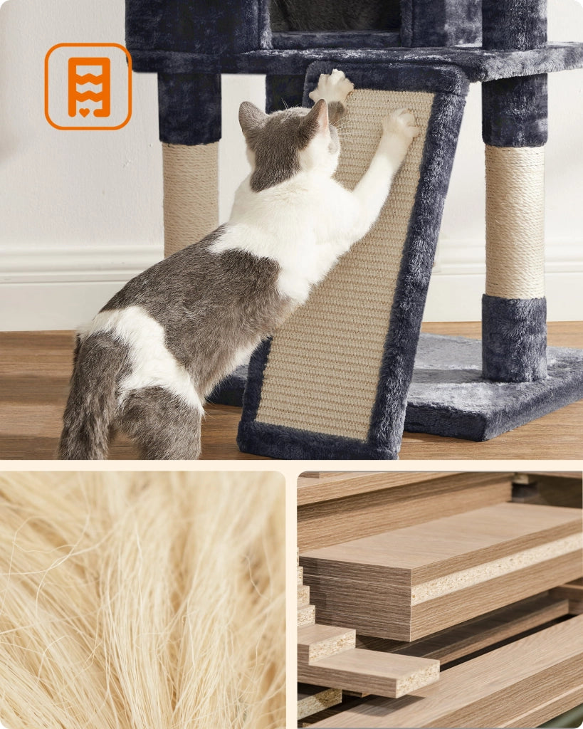 Tiragraffi per gatti VALORA - Grigio scuro, corda di sisal, PCT141G01