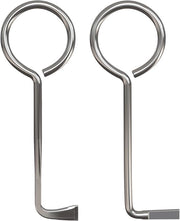Set di Chiave per Serrature - Chiave Universale per Serrature a Bussola - 2 pezzi - Argento
