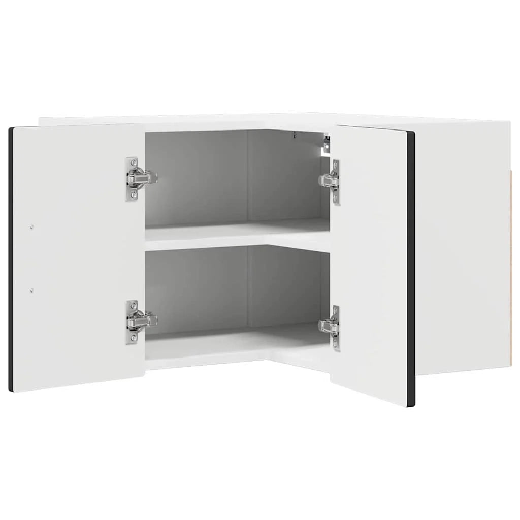 Pensile da cucina moderno a parete con pratico spazio contenitivo 57 x 57 x 40 cm legno composito nero 02_0054300