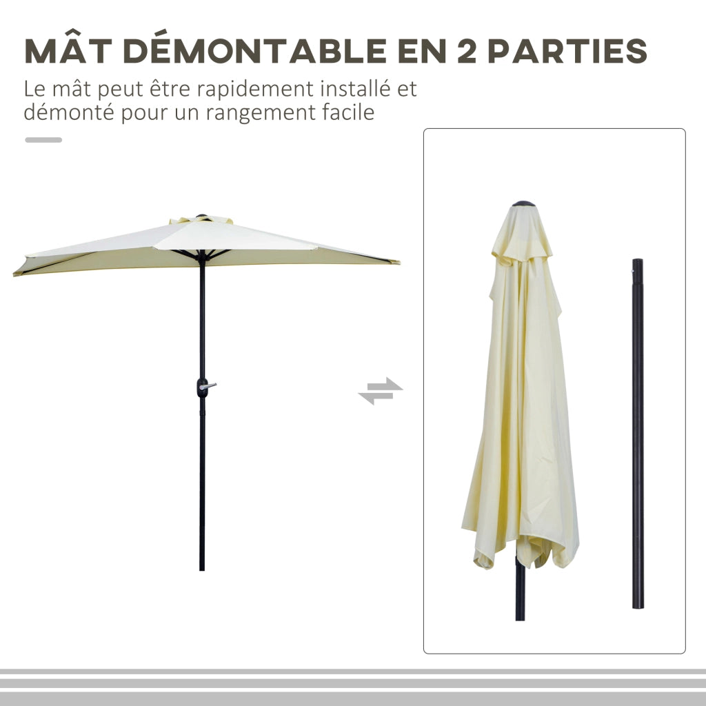 Ombrellone Demi ? 2,6 m ¨C zephmum ¨C beige acciaio poliester