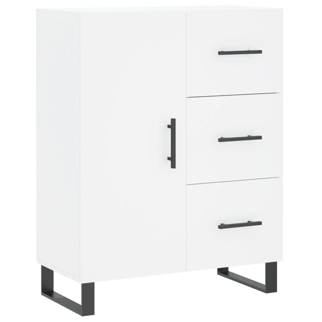 Buffet credenza cassettiera mobiletto mobile contenitore organizer per cucina soggiorno salotto 69,5 x 34 x 90 cm legno ingegnerizzato bianco 02_0030412