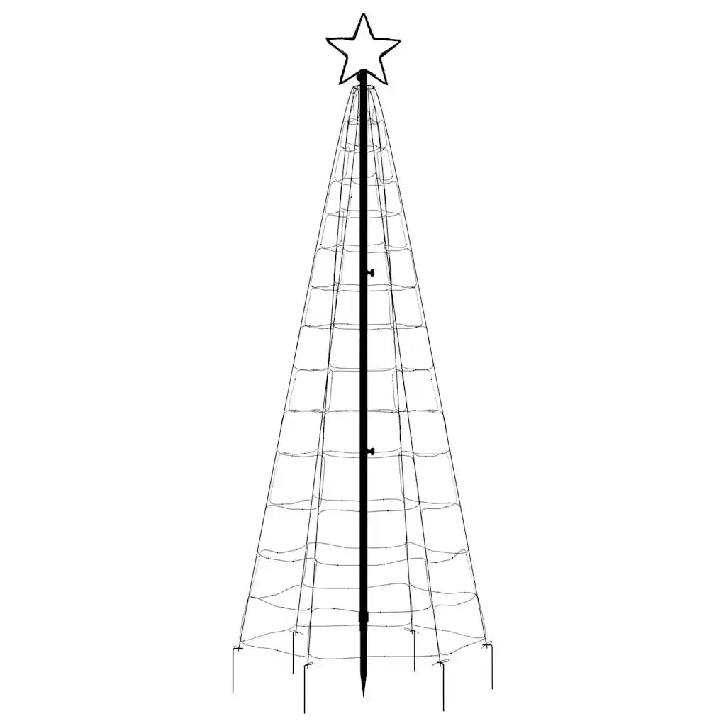Albero di Natale a LED con Punte 220 LED Bianco Caldo 180 cm 358100