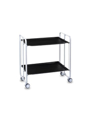 Carrello da cucina pieghevole bianco con ruote BAUHAUS 2 ripiani